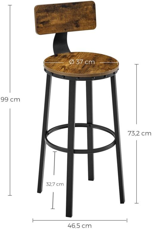 Set of 2 bar stools - Image 4