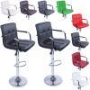 Set Of 2 Bar Stools Set Height Adjustable